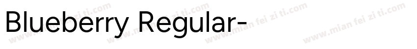 Blueberry Regular字体转换